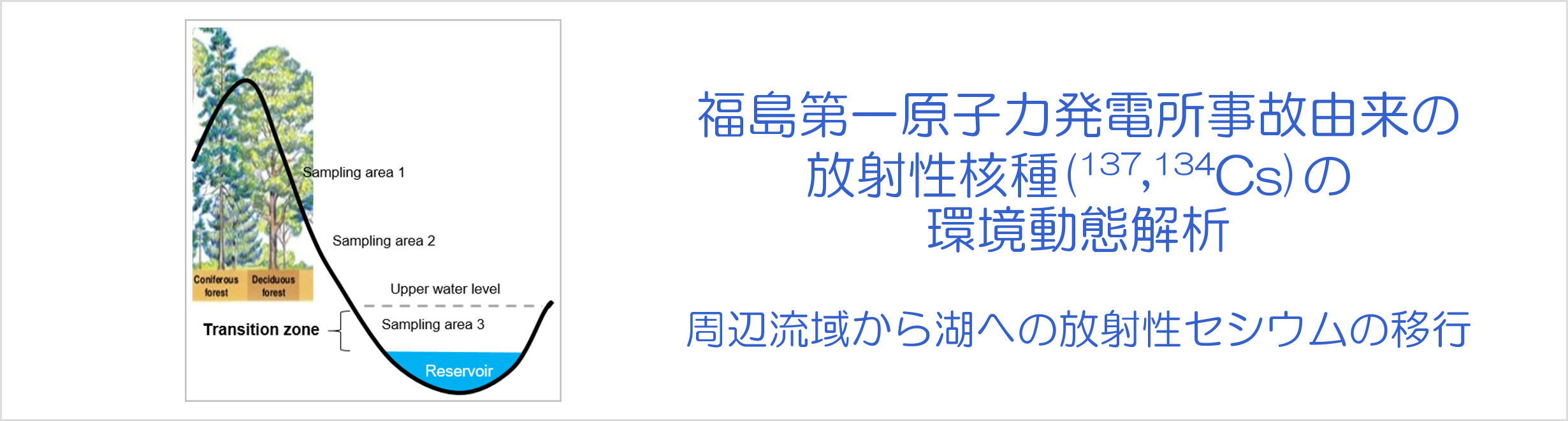 福島第一原子力発電所事故由来の放射性核種(137,134Cs)の環境動態解析-周辺流域から湖への放射性セシウムの移行